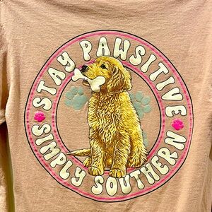 Simply Southern Tannish-Pink Dog T-Shirt